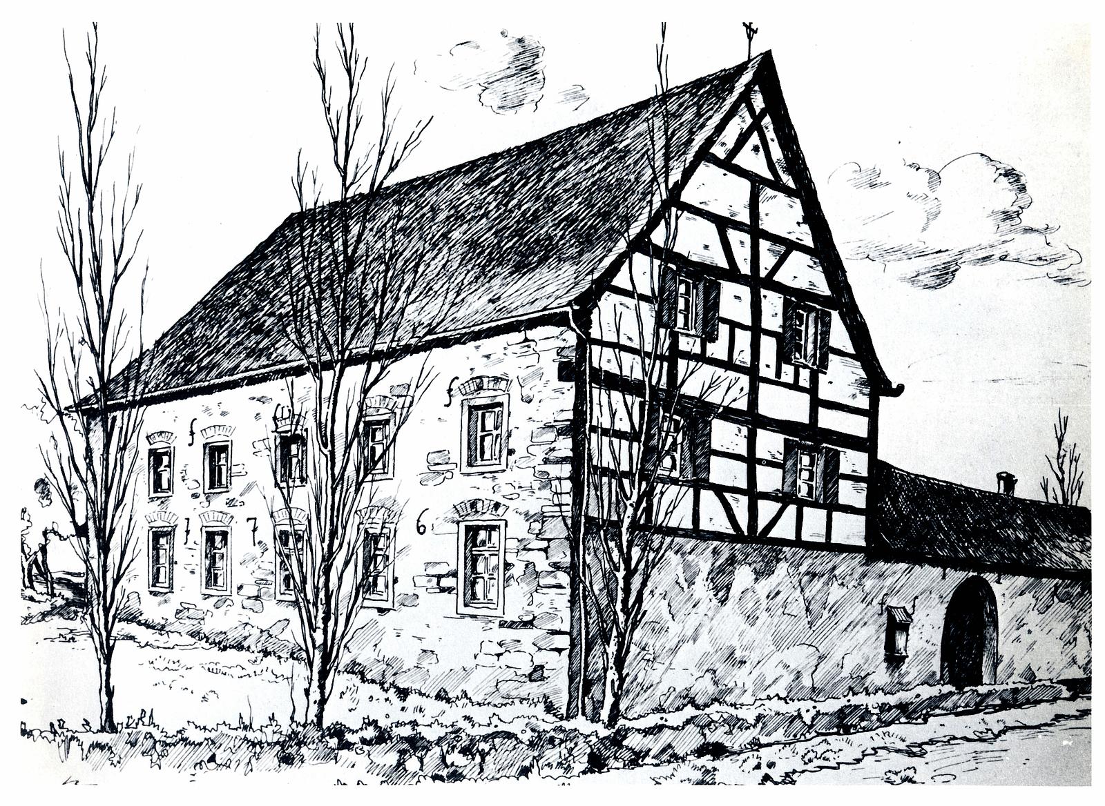 Pastorat Federzeichnung 